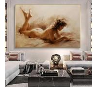 ZHAOLIN Peinture sur toile abstraite de femme nue, art mural, corps de femme nue sexy, imprimés pour chambre à coucher, salon, décoration d'intérieur, cadeau 80 x 120 cm (32 x 47 pouces) sans cadre