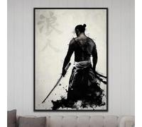 ZHAOLIN Peinture sur toile de samouraï japonais, affiches et impressions modernes, images murales abstraites pour salon, décoration de la maison, 80 x 120 cm, sans cadre