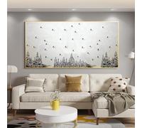 ZHAOLIN Peinture sur toile représentant un skieur sur une montagne enneigée, décoration d'intérieur, 40 x 80 cm, sans cadre