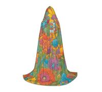 ZHAOLQ Cape à capuche unisexe avec imprimé couleur vive pour Halloween, cosplay, Noël, carnaval