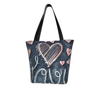 ZHAOLQ Sac à bandoulière léger avec inscription « I Love You Words with Hearts » - Pour les sorties d'été, les voyages, la randonnée, le travail, une utilisation décontractée