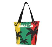 ZHAOLQ Sac à bandoulière léger imprimé palmeraie jamaïcaine sac fourre-tout voyage randonnée travail décontracté