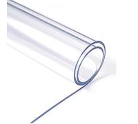 Zhaomi Film De Protection De Table en PVC Transparent, Bâche en Vinyle Transparent 1,5 Film De Protection De Table en Tissu Imperméable, Nappe en Plastique Transparent Essuyable (55x90cm/22x35in)