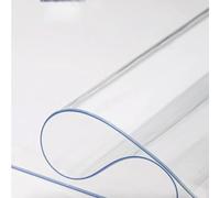 Zhaomi Housse De Protection en PVC Transparent, Film Protecteur De Table en Verre Souple Antibactérien Et Inodore De 1,5 Mm D'épaisseur, Adapté pour Table à Manger/Table Basse (60x150cm/24x59in)