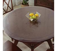 Zhaomi Nappe Ronde en PVC Givré Transparent, Table à Manger Ronde De 0,7 Mm Imperméable en Plastique PVC Protecteur De Table Givré Transparent, Nappe De Table Ronde Essuyable (Diameter 120cm/47in)