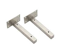 Zhaomi Paire de Supports D'Étagère en Forme de l,Equerre Etagere en Métal en Acier Inoxydable,avec Fixations,Support D'Étagère,Fini Brossé,Robuste et Durable (500mm/20in)