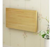 Zhaomi Table Pliante Bois,Table Murale Rabattable,Peu Encombrant Drop Leaf Étagère,Bureau Flottant et Rustique,Table à Manger en Pin,Bureau de Table pour Enfants (120x30cm/47x11.8in)