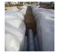 ZhaoQIAN Tissu géotextile Non tissé Robuste de 5 oz for Drainage et aménagement paysager - Barrière Anti-Mauvaises Herbes Durable for la stabilisation des allées(White,1mx2m/3.3ftx6.5ft)