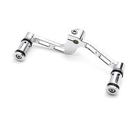 ZHAOQIN SéLecteurs De Vitesse Gear Shifter Levier Shift Pegs Toe Talon Kit Fit Use for Harley Sportster XL883 XL1200 Moto Aluminium Mid-Controls Argent/Noir(Chrome)