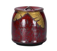 ZHAOQIN Urne Chat,Urne Chien Urne Funéraire for Cendres D'adultes Et d'animaux De Compagnie, Souvenir en Céramique Fait À La Main, Enterrement Maison Ou Au Cimetière, Chien, Chat, Rouge