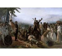 ZHAOSHAN Art DéCorative Tableaux Sur Toile Proclamation de l'abolition de l'esclavage dans les colonies françaises par François Auguste Biard Pour la Décoration de la Chambre à Coucher 60x90cm