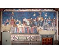 ZHAOSHAN Célèbre Affiche Mur Art Poster DéCoration Murale Allégorie du bon gouvernement par Ambrogio Lorenzetti Graffiti Impression Toile Pour la Décoration de Bureau 60x90cm