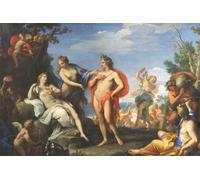 ZHAOSHAN Célèbre Affiche Mur Art Poster DéCoration Murale Bacchus et Ariane de Giuseppe Bartolomeo Chiari Graffiti Impression Toile Pour la Décoration de Bureau 60x90cm