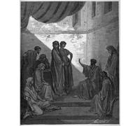 ZHAOSHAN Célèbre Affiche Mur Art Poster DéCoration Murale Baptême de Corneille le Centurion Corneille le Centurion reçoit la foi de Jésus Christ par Gustave Dore Pour la Décoration de Bureau 60x90cm