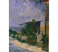 ZHAOSHAN Célèbre Affiche Mur Art Poster DéCoration Murale Cabanon au Montmartre avec tournesol de Vincent Van Gogh Graffiti Impression Toile Pour la Décoration de Bureau 60x90cm