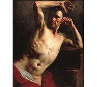 ZHAOSHAN Célèbre Affiche Mur Art Poster DéCoration Murale Demi longueur masculin par Theodore Gericault Graffiti Impression Toile Pour la Décoration de Bureau 60x90cm