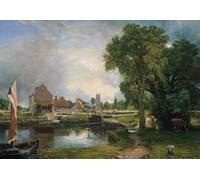ZHAOSHAN Célèbre Affiche Mur Art Poster DéCoration Murale Écluse et moulin de Dedham par John Constable Graffiti Impression Toile Pour la Décoration de Bureau 60x90cm