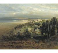 ZHAOSHAN Célèbre Affiche Mur Art Poster DéCoration Murale Il Monastero Di Pechersk Vicino a Nizhni Novgorod Aleksey Savrasov Pour la Décoration de la Chambre à Coucher 60x90cm