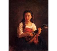 ZHAOSHAN Célèbre Affiche Mur Art Poster DéCoration Murale la joueuse de mandoline Mary Cassatt Graffiti Impression Toile Pour la Décoration de Bureau 60x90cm