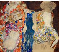 ZHAOSHAN Célèbre Affiche Mur Art Poster DéCoration Murale La mariée la mariée Klimt Gustav par Gustav Klimt Graffiti Impression Toile Pour la Décoration de la Chambre à Coucher 60x90cm