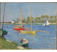 ZHAOSHAN Célèbre Affiche Mur Art Poster DéCoration Murale La Seine à Argenteuil par Gustave Caillebotte Graffiti Impression Toile Pour la Décoration de Bureau 60x90cm