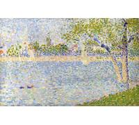 ZHAOSHAN Célèbre Affiche Mur Art Poster DéCoration Murale la Seine vue par George Pierre Seurat Graffiti Impression Toile Pour la Décoration de la Chambre à Coucher 60x90cm