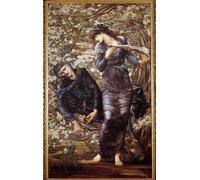ZHAOSHAN Célèbre Affiche Mur Art Poster DéCoration Murale L'Enchantement de Merlin Peinture d'Edward Burne Jones Graffiti Impression Toile Pour la Décoration de Bureau 60x90cm