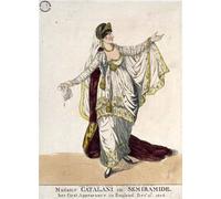 ZHAOSHAN Célèbre Affiche Mur Art Poster DéCoration Murale Madame Catalani en semiramide Sa première apparition dans de Richard Dighton Graffiti Impression Toile Pour la Décoration de Bureau 60x90cm