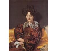 ZHAOSHAN Célèbre Affiche Mur Art Poster DéCoration Murale Madame Marie Marcotte par Jean Auguste Ingres Graffiti Impression Toile Pour la Décoration de la Chambre à Coucher 60x90cm