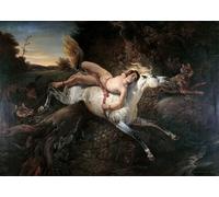 ZHAOSHAN Célèbre Affiche Mur Art Poster DéCoration Murale Mazeppa et les loups par Horace Vernet Graffiti Impression Toile Pour la Décoration de la Chambre à Coucher 60x90cm
