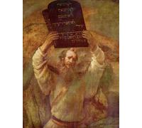 ZHAOSHAN Célèbre Affiche Mur Art Poster DéCoration Murale Moïse avec les Tables de la Loi de Rembrandt Graffiti Impression Toile Pour la Décoration de la Chambre à Coucher 60x90cm