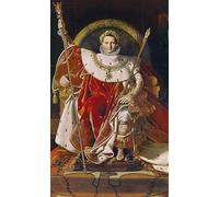 ZHAOSHAN Célèbre Affiche Mur Art Poster DéCoration Murale Napoléon Ier sur le trône impérial par Jean Auguste Ingres Graffiti Impression Toile Pour la Décoration de Bureau 60x90cm