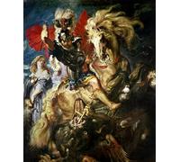 ZHAOSHAN Célèbre Affiche Mur Art Poster DéCoration Murale Saint Georges et le Dragon de Peter Paul Rubens Graffiti Impression Toile Pour la Décoration Murale 60x90cm
