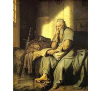 ZHAOSHAN Célèbre Affiche Mur Art Poster DéCoration Murale Saint Paul en prison de Rembrandt Van Rijn Graffiti Impression Toile Pour la Décoration de Bureau 60x90cm