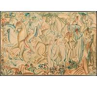 ZHAOSHAN Célèbre Art DéCorative Tableaux Sur Toile Avant la bataille par Amadeo De Souza Cardoso Moderne Mur Art Pour la Décoration de Bureau 60x90cm
