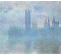 ZHAOSHAN Célèbre Art DéCorative Tableaux Sur Toile Chambres du Parlement de Londres par Claude Monet Moderne Mur Art Pour la Décoration de la Chambre à Coucher 60x90cm
