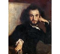 ZHAOSHAN Célèbre Art DéCorative Tableaux Sur Toile Charles Baudelaire par Emile Isidore Deroy Moderne Mur Art Pour la Décoration de la Chambre à Coucher 60x90cm