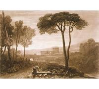 ZHAOSHAN Célèbre Art DéCorative Tableaux Sur Toile dans la campagne du livre d'études gravé par William Say par Mallord William Turner Moderne Mur Art Pour la Décoration de Bureau 60x90cm