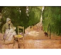 ZHAOSHAN Célèbre Art DéCorative Tableaux Sur Toile dans le Jardin du Luxeumbourg d'Edgar Degas Moderne Mur Art Pour la Décoration de Bureau 60x90cm