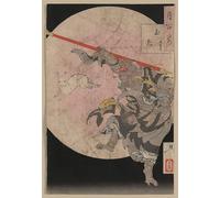 ZHAOSHAN Célèbre Art DéCorative Tableaux Sur Toile De la série Cent aspects de la lune de Tsukioka Yoshitoshi Moderne Mur Art Pour la Décoration Murale 60x90cm
