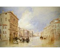 ZHAOSHAN Célèbre Art DéCorative Tableaux Sur Toile Expédition au large de la lagune de Venise par Bush Hardy Moderne Mur Art Pour la Décoration de Bureau 60x90cm