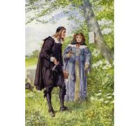 ZHAOSHAN Célèbre Art DéCorative Tableaux Sur Toile George Herbert sur la route de Bemerton par Charles Edmund Brock Moderne Mur Art Pour la Décoration Murale 60x90cm
