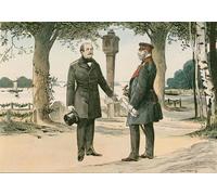 ZHAOSHAN Célèbre Art DéCorative Tableaux Sur Toile Guillaume Ier roi de Prusse et premier empereur allemand par Carl Rohling Moderne Mur Art Pour la Décoration de Bureau 60x90cm