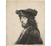 ZHAOSHAN Célèbre Art DéCorative Tableaux Sur Toile la Quatrième Tête Orientale de Rembrandt Van Rijn Moderne Mur Art Pour la Décoration Murale 60x90cm