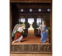 ZHAOSHAN Célèbre Art DéCorative Tableaux Sur Toile l'Annonciation et l'Histoire d'Eveoil on Canvas de Lorenzo Di Credi Moderne Mur Art Pour la Décoration de Bureau 60x90cm