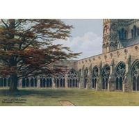 ZHAOSHAN Célèbre Art DéCorative Tableaux Sur Toile le cloître Garth Salisbury Cathedral par Alfred Robert Quinton Moderne Mur Art Pour la Décoration de Bureau 60x90cm