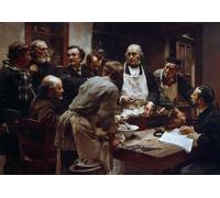 ZHAOSHAN Célèbre Art DéCorative Tableaux Sur Toile le Cours de Dissection du Docteur Claude Bernard en Présence par Léon Augustin Lhermitte Moderne Mur Art Pour la Décoration Murale 60x90cm