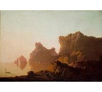 ZHAOSHAN Célèbre Art DéCorative Tableaux Sur Toile le golfe de Salerne par Wright of Derby Moderne Mur Art Pour la Décoration de Bureau 60x90cm