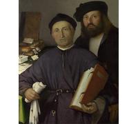 ZHAOSHAN Célèbre Art DéCorative Tableaux Sur Toile le médecin Agostino Della Torre et son fils par un artiste célèbre Moderne Mur Art Pour la Décoration de Bureau 60x90cm