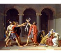 ZHAOSHAN Célèbre Art DéCorative Tableaux Sur Toile le Serment des Horaces de Jacques louis David Moderne Mur Art Pour la Décoration de Bureau 60x90cm
